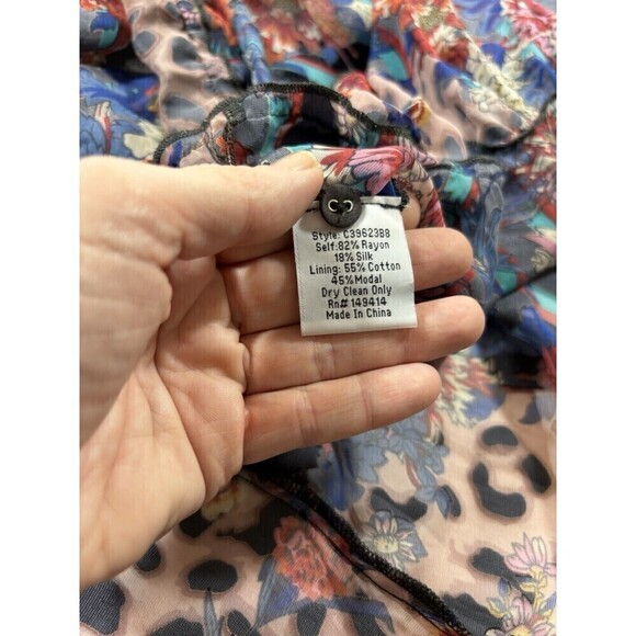 NWT Johnny Was Biya Ontar Beesley Maxi Dress Leopard Print Floral Brown Large - Picture 15 of 16